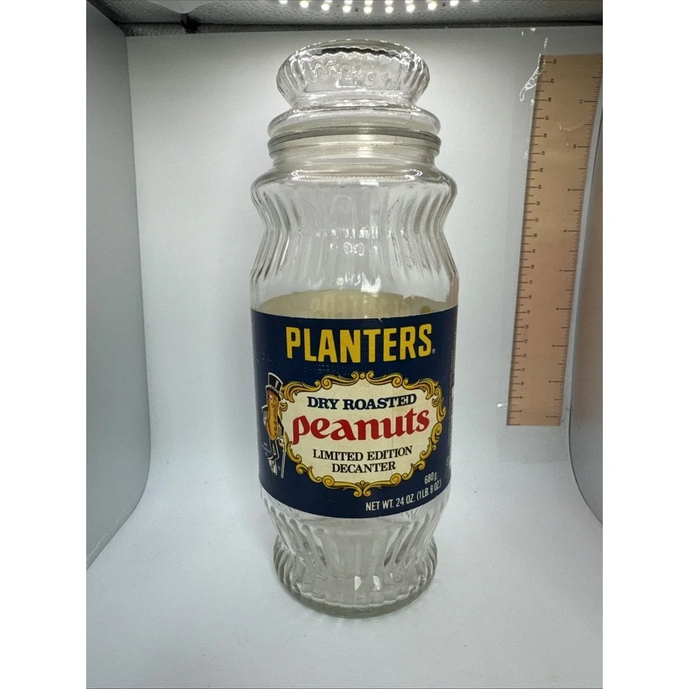 VTG PLANTERS PEANUTS LIMITED EDITION‎ DECANTER 1979 WITH  LID  AND LABEL